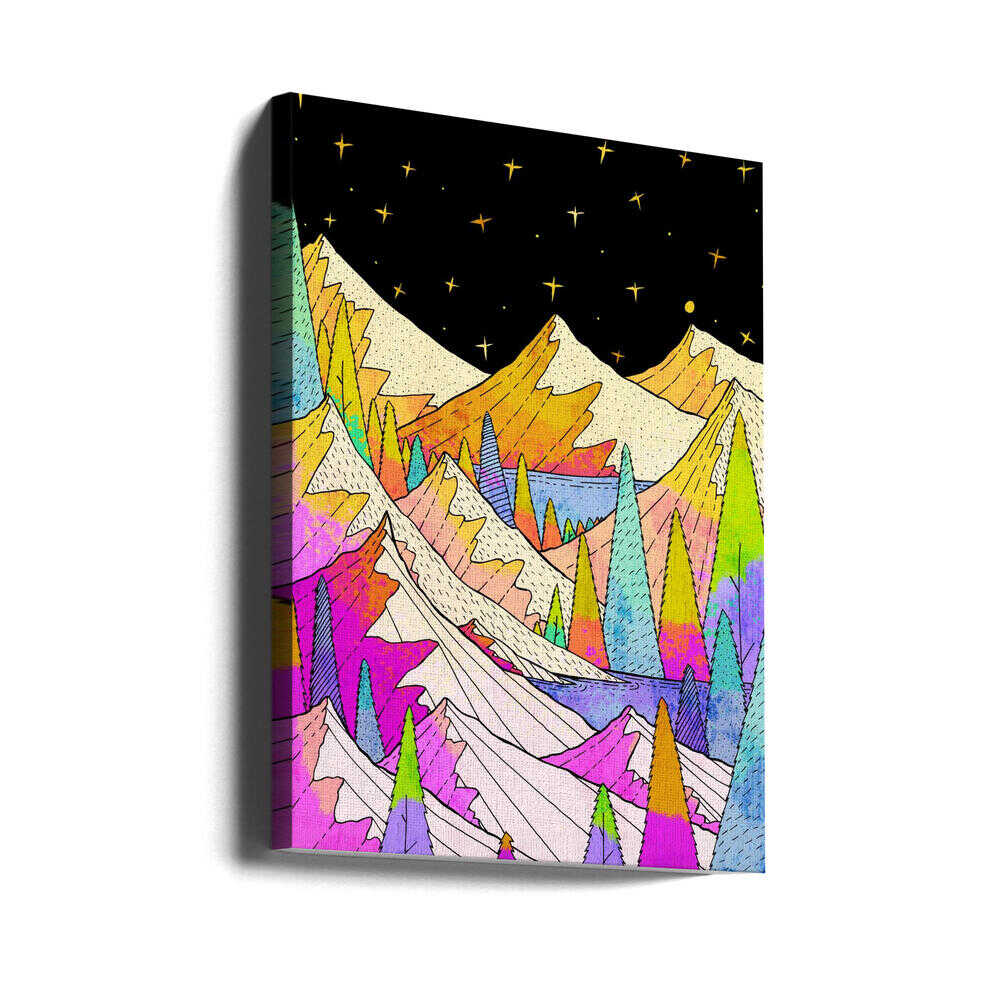 A vibrant night Canvas Print Wall Art 1X3322302 - ART FEVER - Art Fever