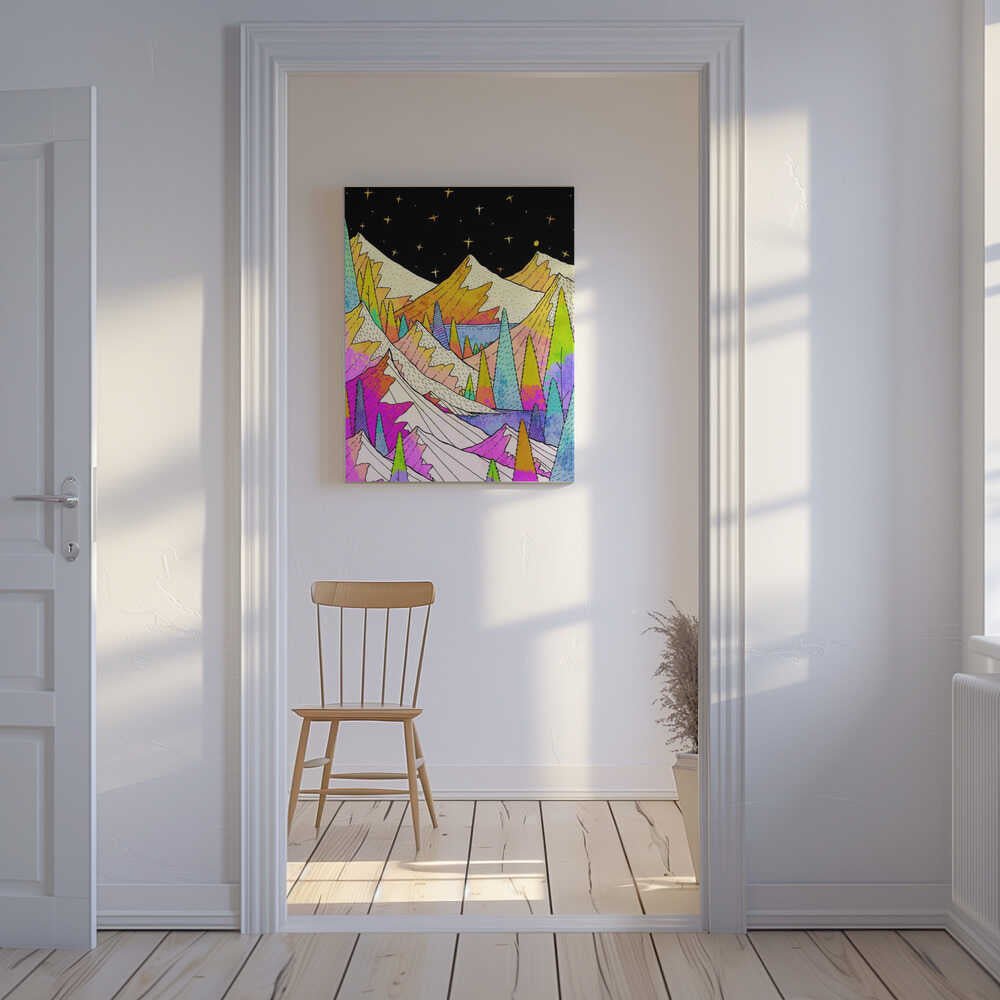 A vibrant night Canvas Print Wall Art 1X3322302 - ART FEVER - Art Fever