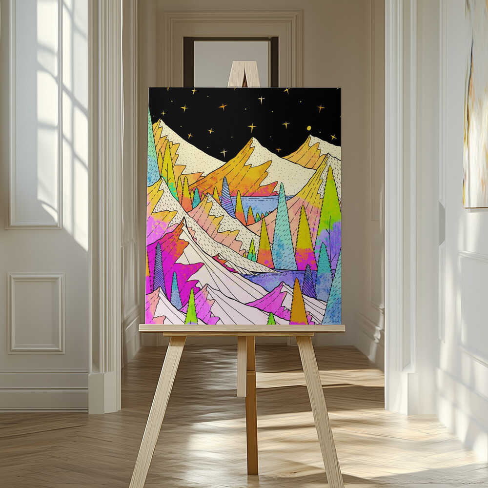 A vibrant night Canvas Print Wall Art 1X3322302 - ART FEVER - Art Fever