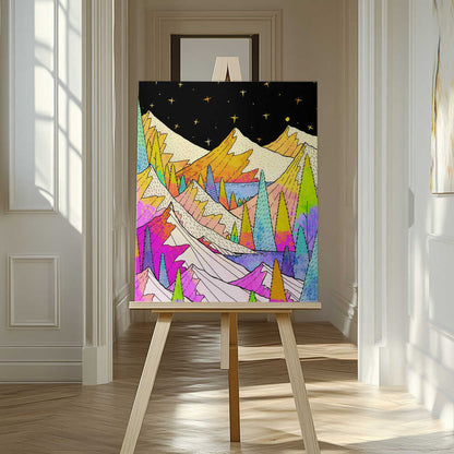 A vibrant night Canvas Print Wall Art 1X3322302 - ART FEVER - Art Fever