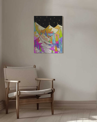 A vibrant night Canvas Print Wall Art 1X3322302 - ART FEVER - Art Fever