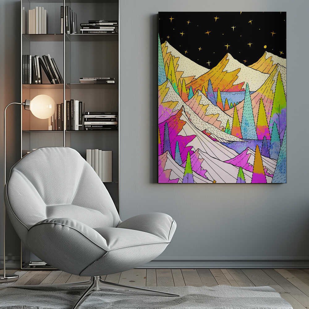 A vibrant night Canvas Print Wall Art 1X3322302 - ART FEVER - Art Fever