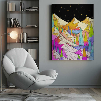 A vibrant night Canvas Print Wall Art 1X3322302 - ART FEVER - Art Fever