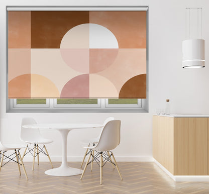 Earthy Abstract Shapes Printed Roller Blind-2861717
