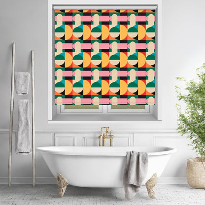 Abstract Bauhaus Geometric Shapes Printed Picture Photo Roller Blind - RB1434 - Art Fever - Art Fever