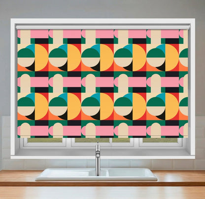 Abstract Bauhaus Geometric Shapes Printed Picture Photo Roller Blind - RB1434 - Art Fever - Art Fever