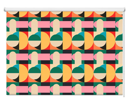 Abstract Bauhaus Geometric Shapes Printed Picture Photo Roller Blind - RB1434 - Art Fever - Art Fever