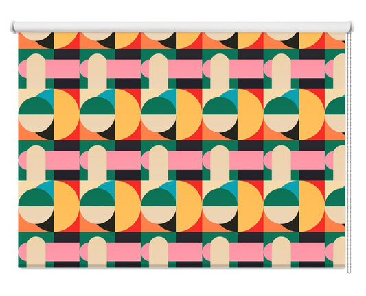 Abstract Bauhaus Geometric Shapes Printed Picture Photo Roller Blind - RB1434 - Art Fever - Art Fever