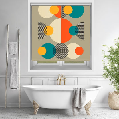 Abstract Beige Bauhaus Printed Picture Photo Roller Blind - RB1440 - Art Fever - Art Fever