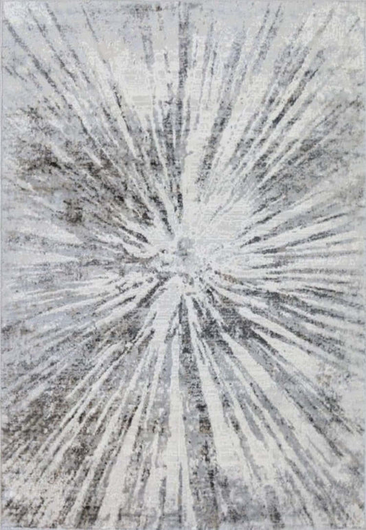 Abstract Burst Grey Rug | D149A - The Rugs - Art Fever