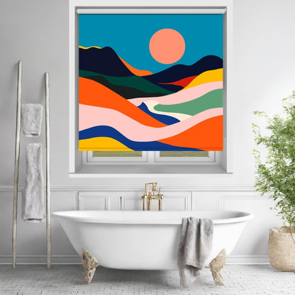 Abstract Colourful Landscape Printed Picture Photo Roller Blind - RB1445 - Art Fever - Art Fever