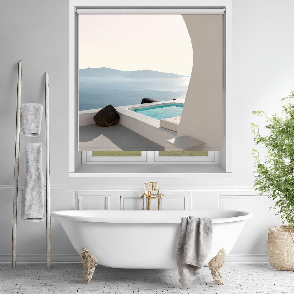 Aenaon Seaview Villa Printed Picture Photo Roller Blind - 1X2539726 - Art Fever - Art Fever