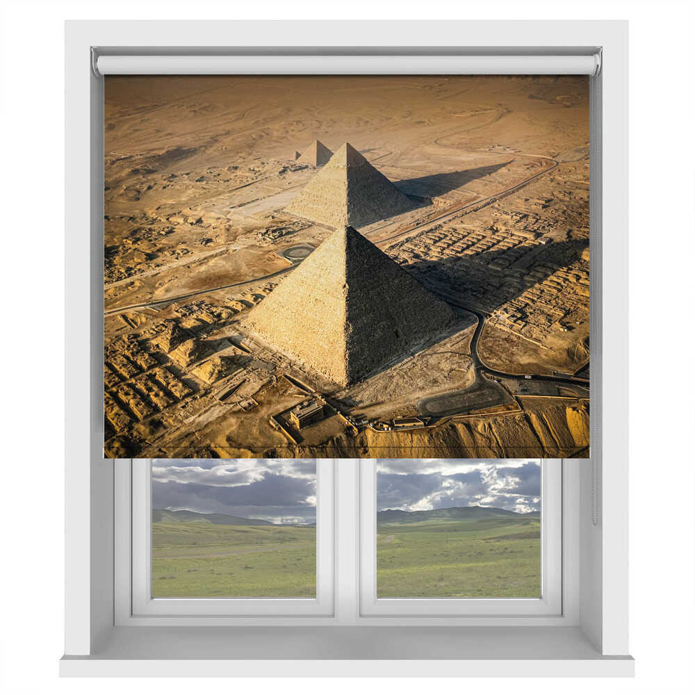 Aerial Great Pyramids of Giza Egypt Printed Roller Blind - 1X3118599 - Art Fever - Art Fever
