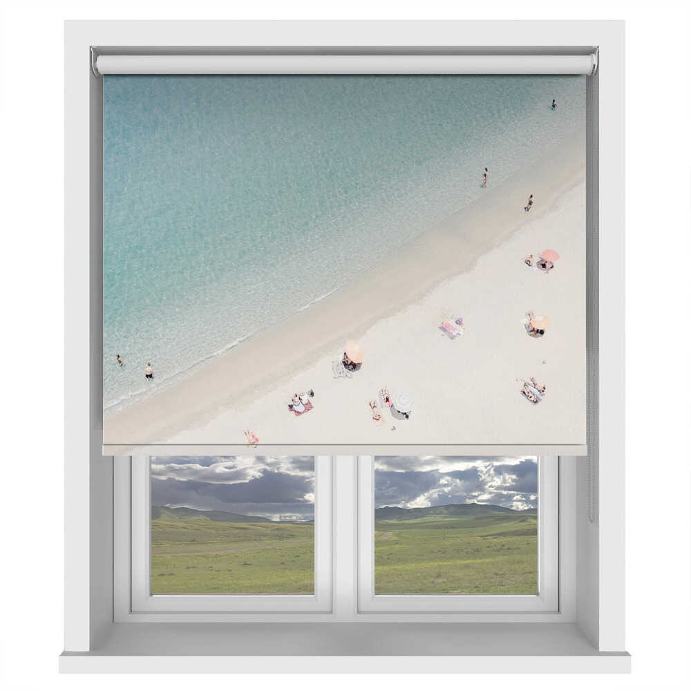 Aerial Turquoise Beach Seascape Printed Roller Blind - 1X2741521 - Art Fever - Art Fever