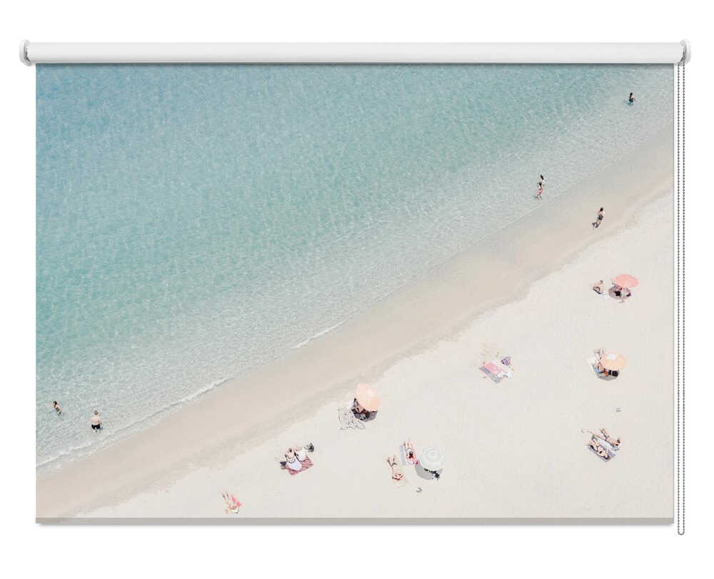 Aerial Turquoise Beach Seascape Printed Roller Blind - 1X2741521 - Art Fever - Art Fever
