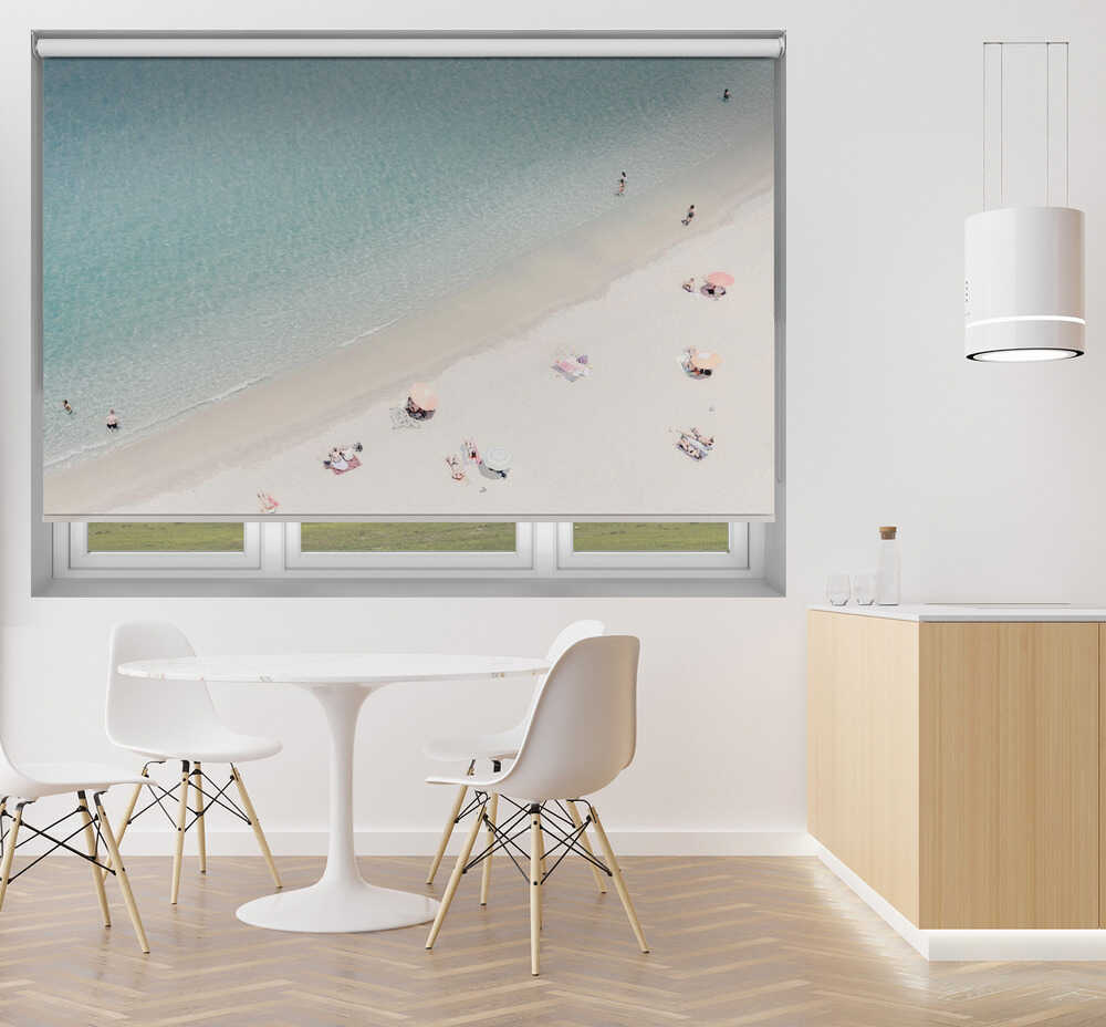 Aerial Turquoise Beach Seascape Printed Roller Blind - 1X2741521 - Art Fever - Art Fever