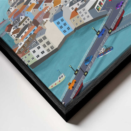 Aerial View of Beautiful Whitby by Artist Carla Daly Canvas Print Wall Art 1X2898516 - ART FEVER - Art Fever
