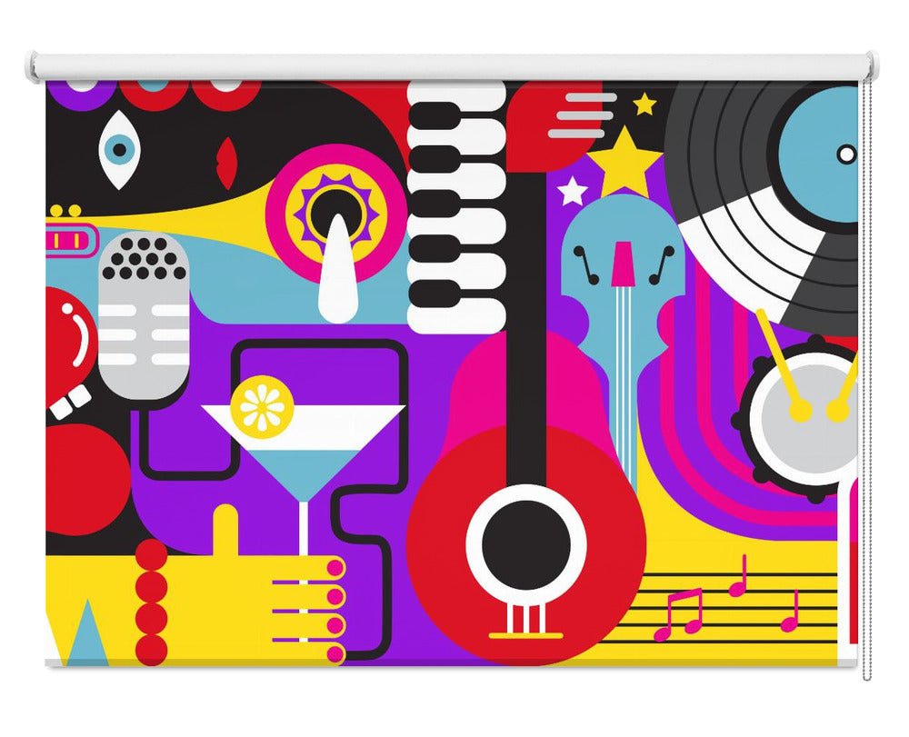 All that jazz Printed Picture Photo Roller Blind - 1X2811199 - Art Fever - Art Fever