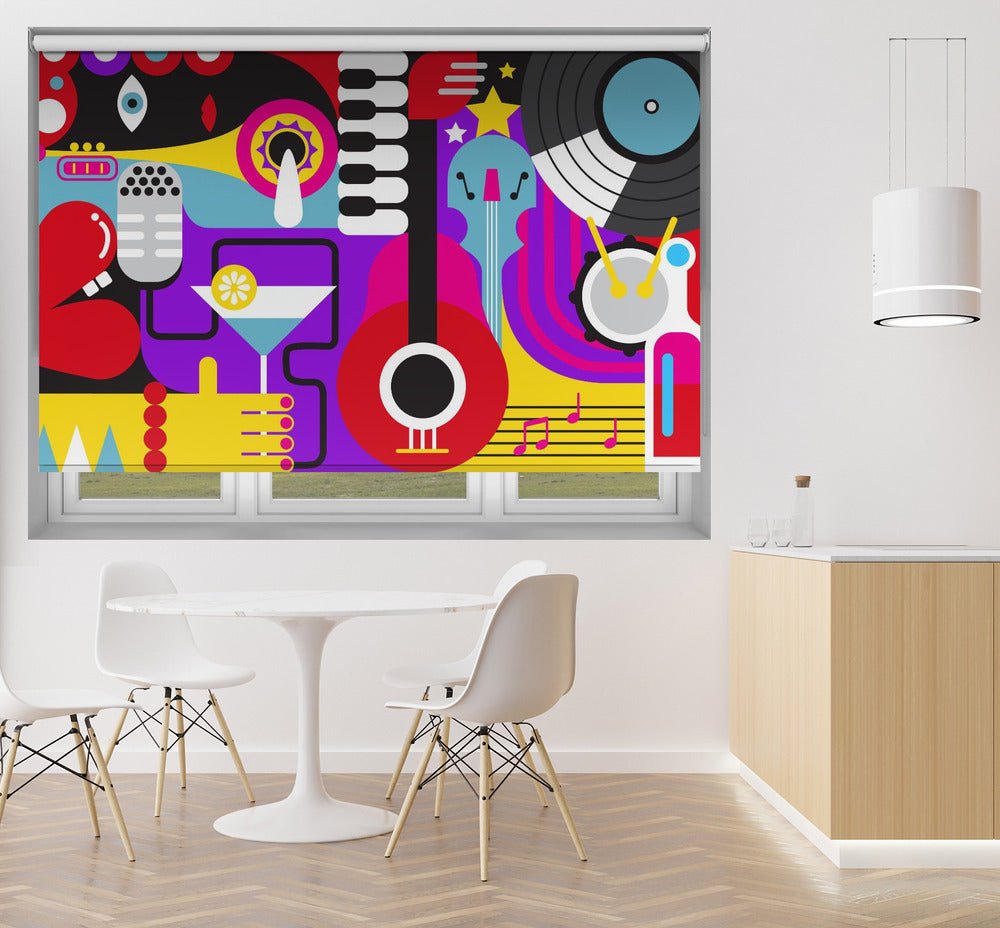 All that jazz Printed Picture Photo Roller Blind - 1X2811199 - Art Fever - Art Fever