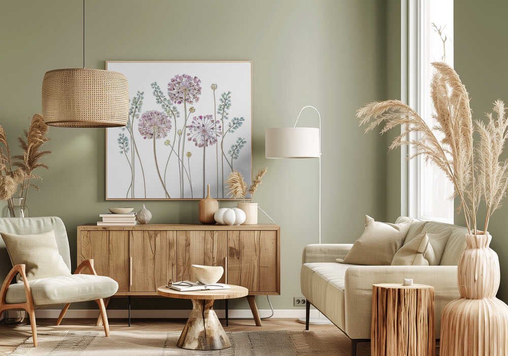 Allium Flowers Canvas Print Wall Art 1X1446208 - ART FEVER - Art Fever