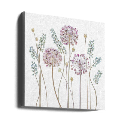 Allium Flowers Canvas Print Wall Art 1X1446208 - ART FEVER - Art Fever