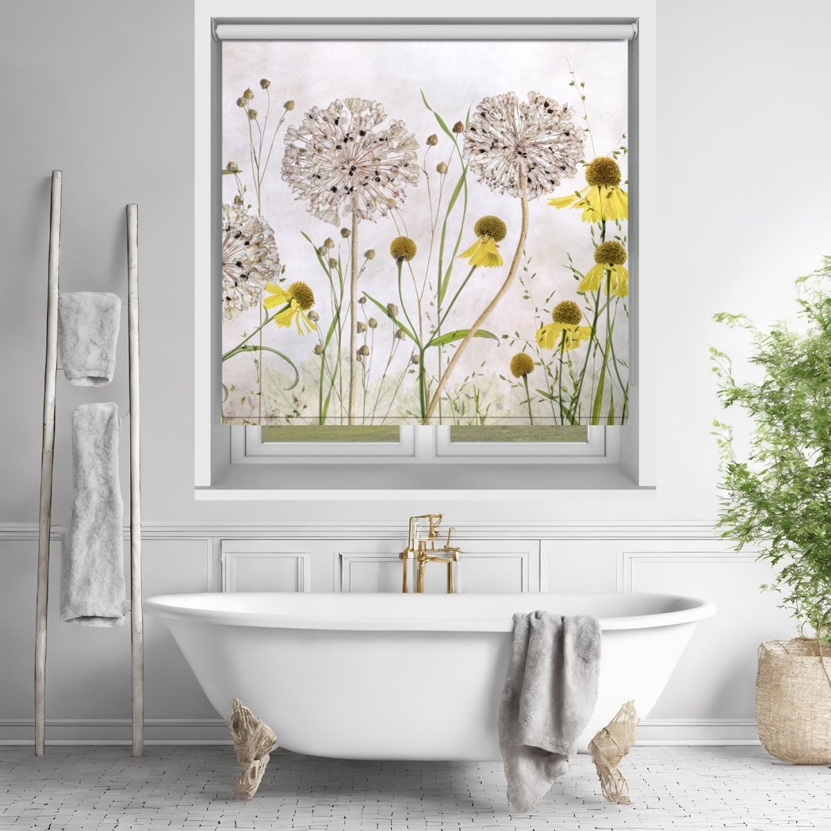 Alliums and heleniums Printed Picture Photo Roller Blind - 1X1092592 - Art Fever - Art Fever