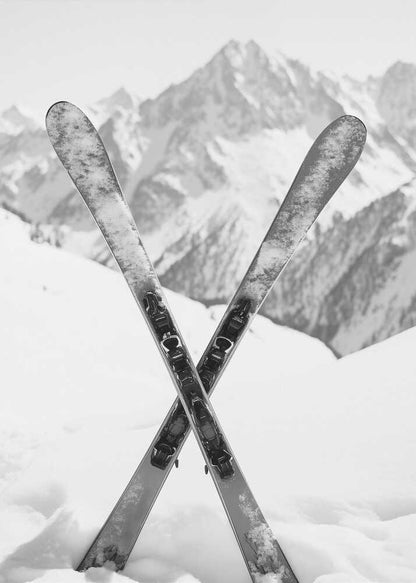 Alpine Stillness Skies Black & White Canvas Print Wall Art 1X2934504 - ART FEVER - Art Fever