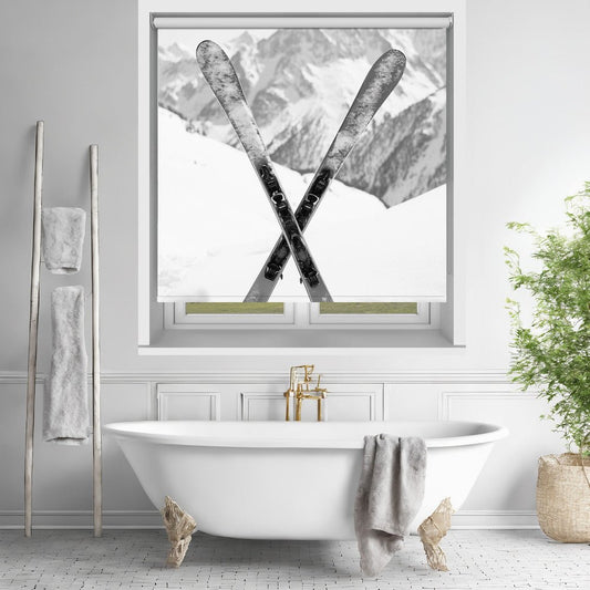Alpine Stillness Skies Black & White Printed Picture Photo Roller Blind - 1X2934504 - Art Fever - Art Fever