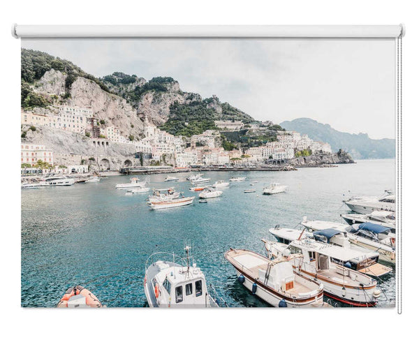 Amalfi Coast Italy Harbor Marina Printed Roller Blind - 1X2842181 - Art Fever - Art Fever