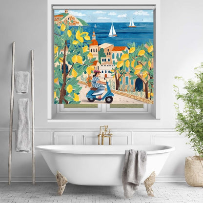 Amalfi Coast Italy Travel Poster Printed Roller Blind - 1X2797979 - Art Fever - Art Fever
