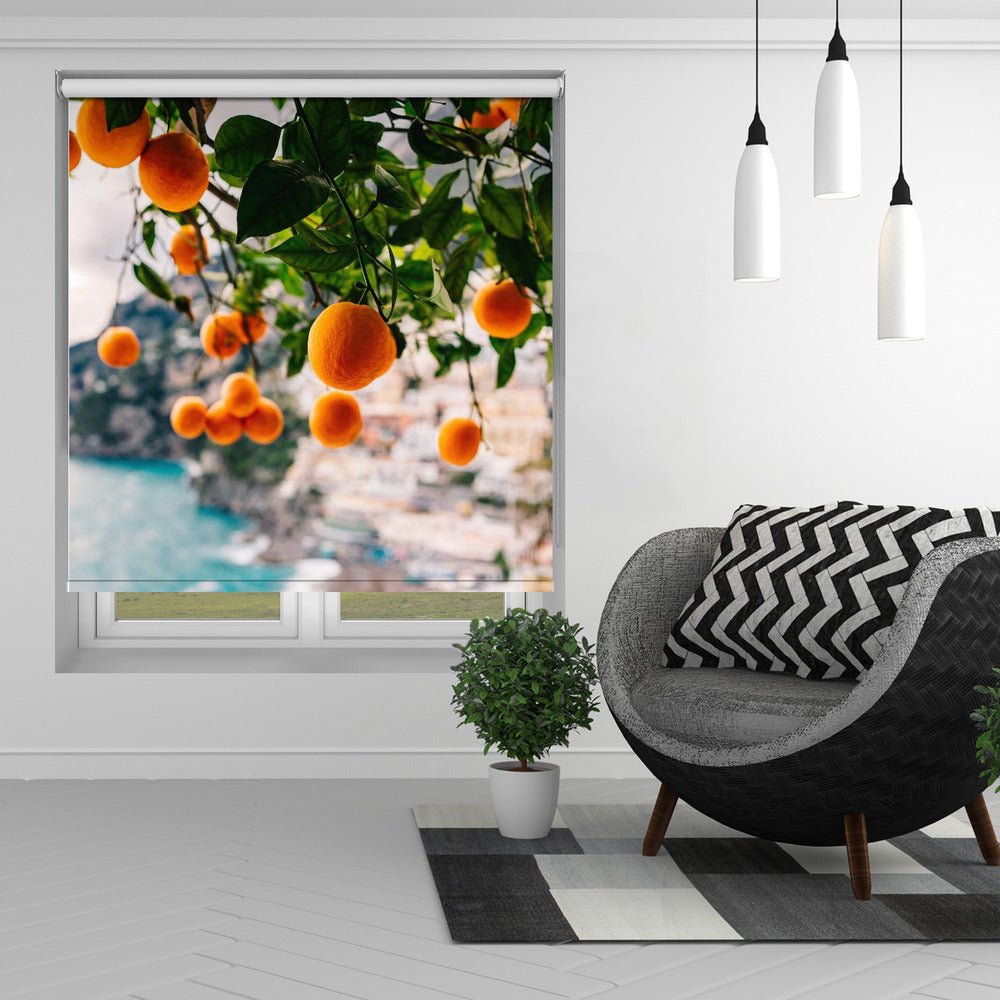 Amalfi Coast Oranges Printed Picture Photo Roller Blind - 1X2758176 - Art Fever - Art Fever