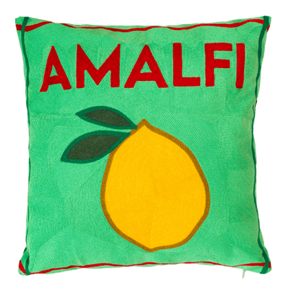 Amalfi Needlepoint Cushion - The Pillow Drop - Art Fever