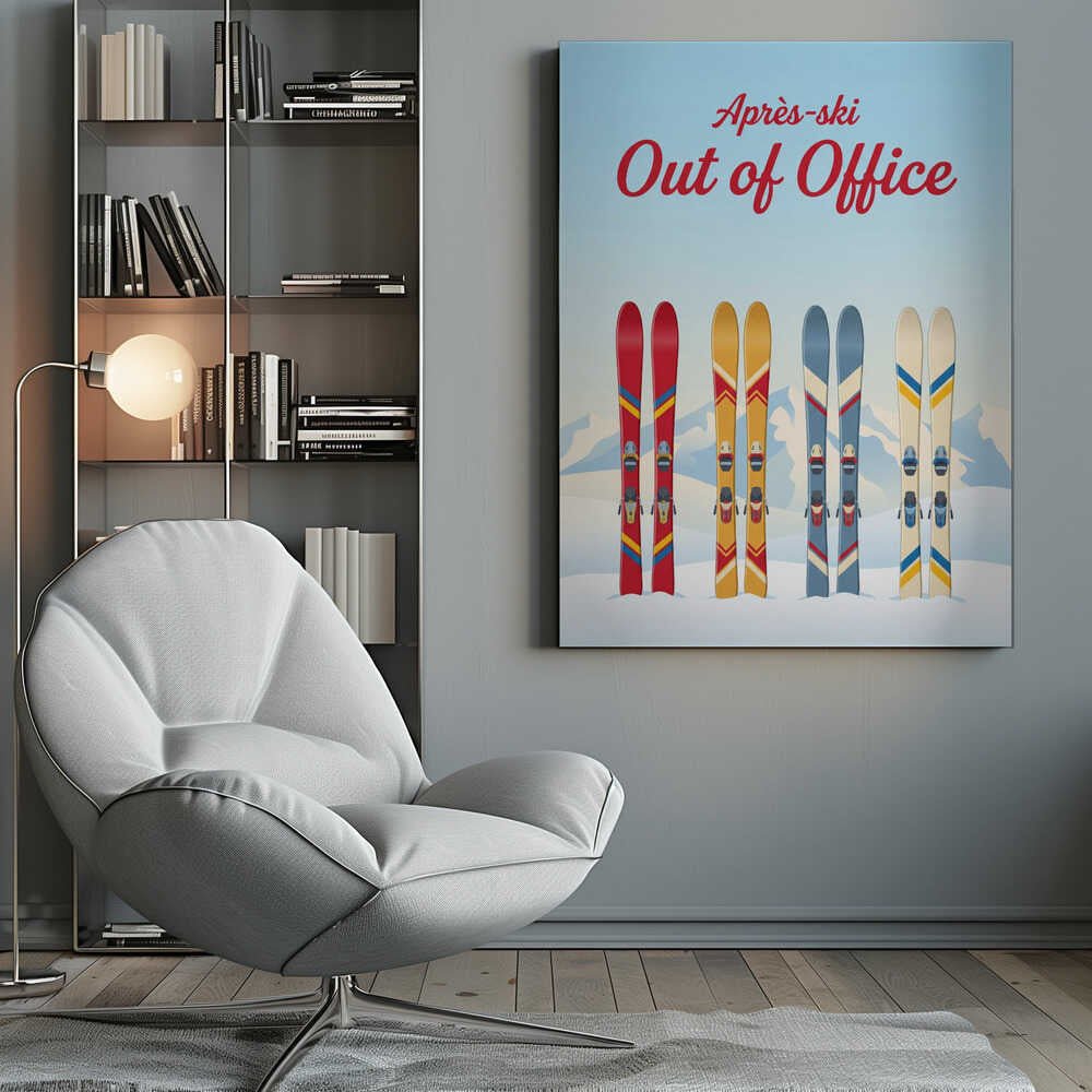 Après - Ski - Out of Office Canvas Print Wall Art 1X3401733 - ART FEVER - Art Fever