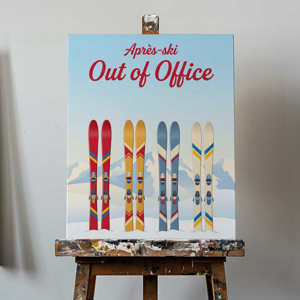 Après - Ski - Out of Office Canvas Print Wall Art 1X3401733 - ART FEVER - Art Fever