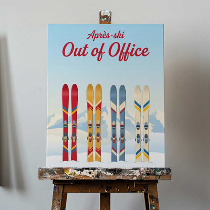 Après - Ski - Out of Office Canvas Print Wall Art 1X3401733 - ART FEVER - Art Fever