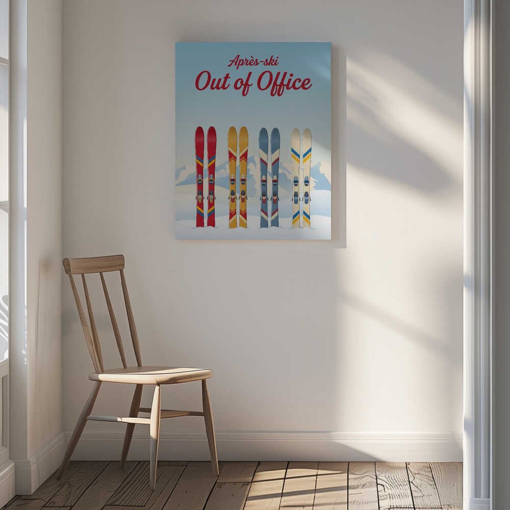 Après - Ski - Out of Office Canvas Print Wall Art 1X3401733 - ART FEVER - Art Fever