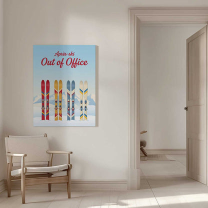 Après - Ski - Out of Office Canvas Print Wall Art 1X3401733 - ART FEVER - Art Fever