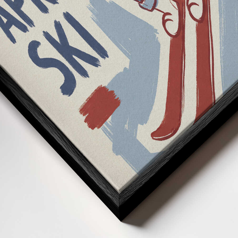 Apres Ski Waiter Canvas Print Wall Art 1X3433514 - ART FEVER - Art Fever