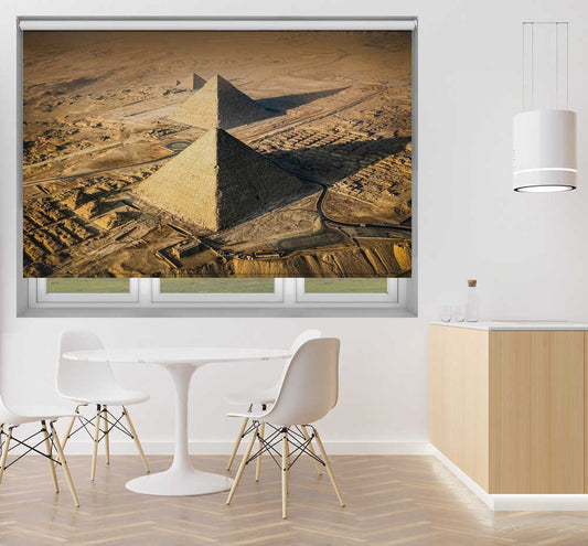 Aerial Great Pyramids of Giza Egypt Printed Roller Blind - 1X3118599