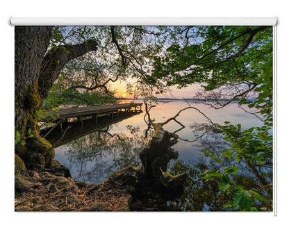 Lakeside Sunset Pier Printed Roller Blind - 1X3191955