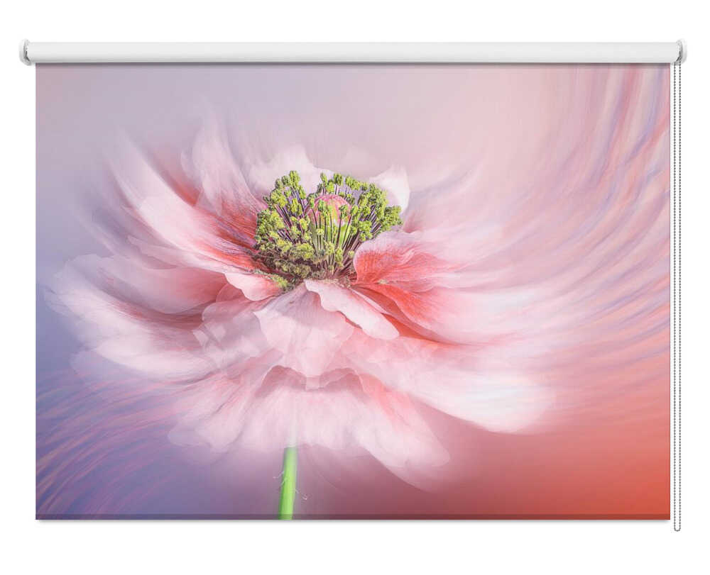 Ethereal Swirling Flower Printed Roller Blind - 1X13250557