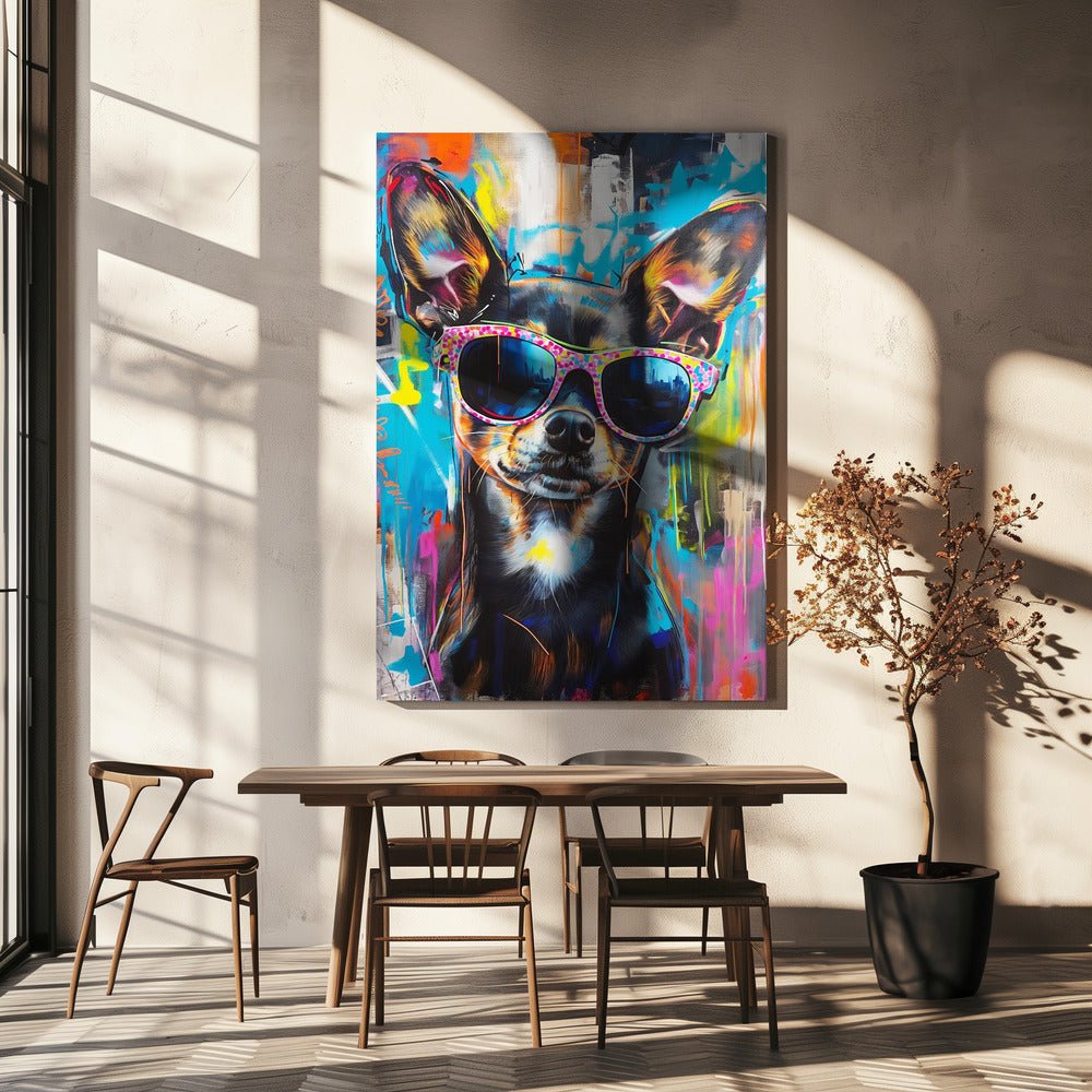 Bad Girl Chihuahua Canvas Print Wall Art - 1X2796106 - ART FEVER - Art Fever