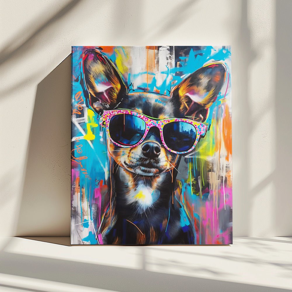 Bad Girl Chihuahua Canvas Print Wall Art - 1X2796106 - ART FEVER - Art Fever