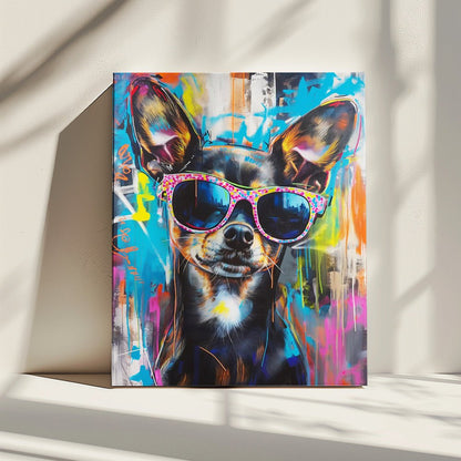 Bad Girl Chihuahua Canvas Print Wall Art - 1X2796106 - ART FEVER - Art Fever