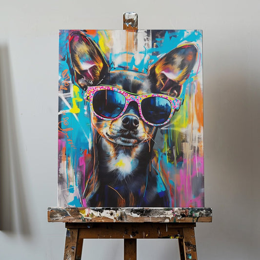 Bad Girl Chihuahua Canvas Print Wall Art - 1X2796106 - ART FEVER - Art Fever
