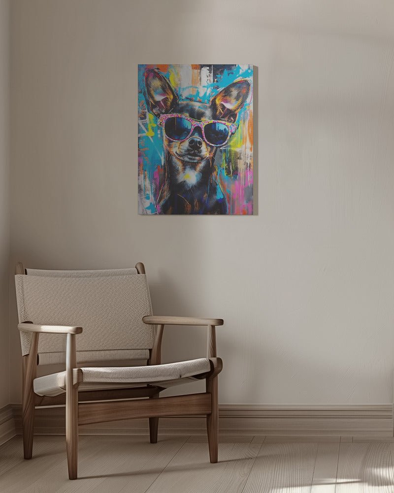 Bad Girl Chihuahua Canvas Print Wall Art - 1X2796106 - ART FEVER - Art Fever