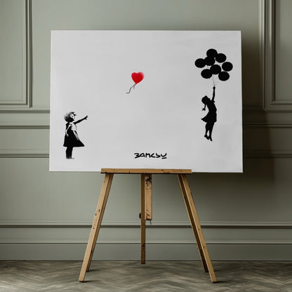 Banksy Balloon Girls Canvas Print Wall Art - SPC294 - Art Fever - Art Fever