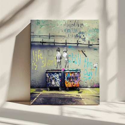 Banksy Chill the Duck Out Canvas Print Wall Art - SPC286 - Art Fever - Art Fever