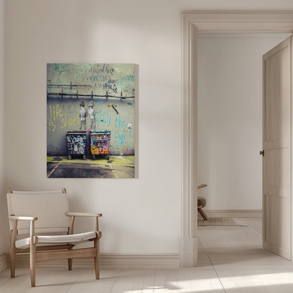 Banksy Chill the Duck Out Canvas Print Wall Art - SPC286 - Art Fever - Art Fever