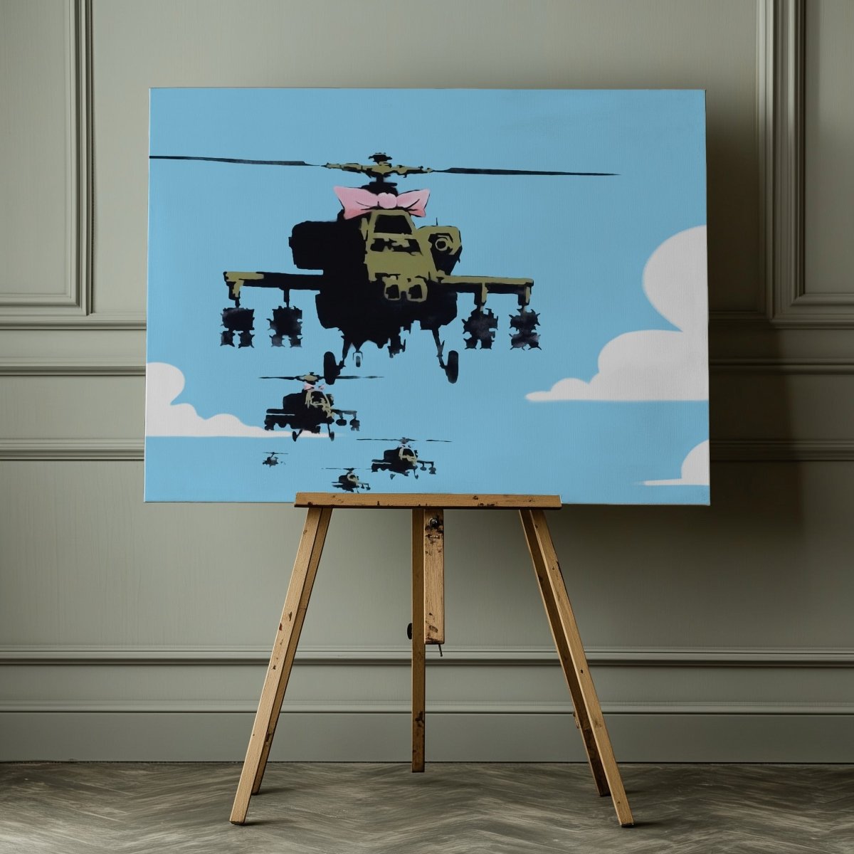 Banksy Happy Choppers Canvas Print Wall Art - SPC292 - Art Fever - Art Fever